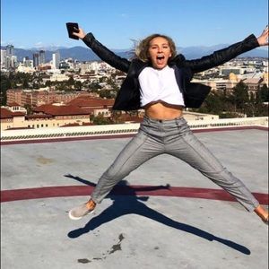 Plaid high waisted pants